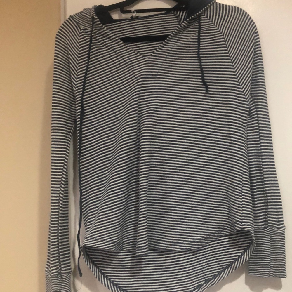 Navy/white stripe hoodie